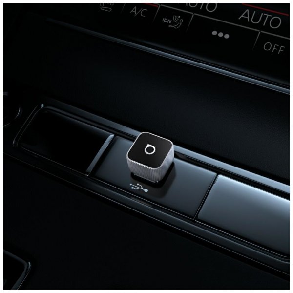 Ottocast Mini Cube Trådløs CarPlay/Android Auto Adapter Sølv