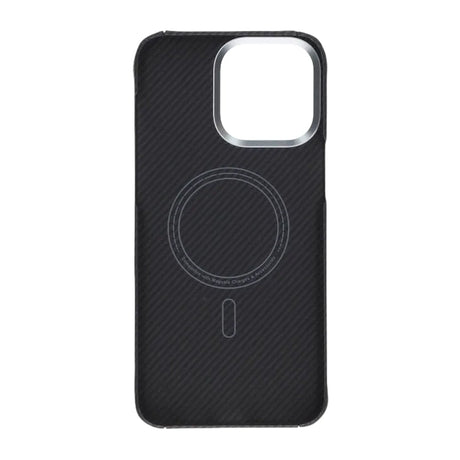 iPhone 15 Pro Max Cover Kevlar MagSafe Sort med striber
