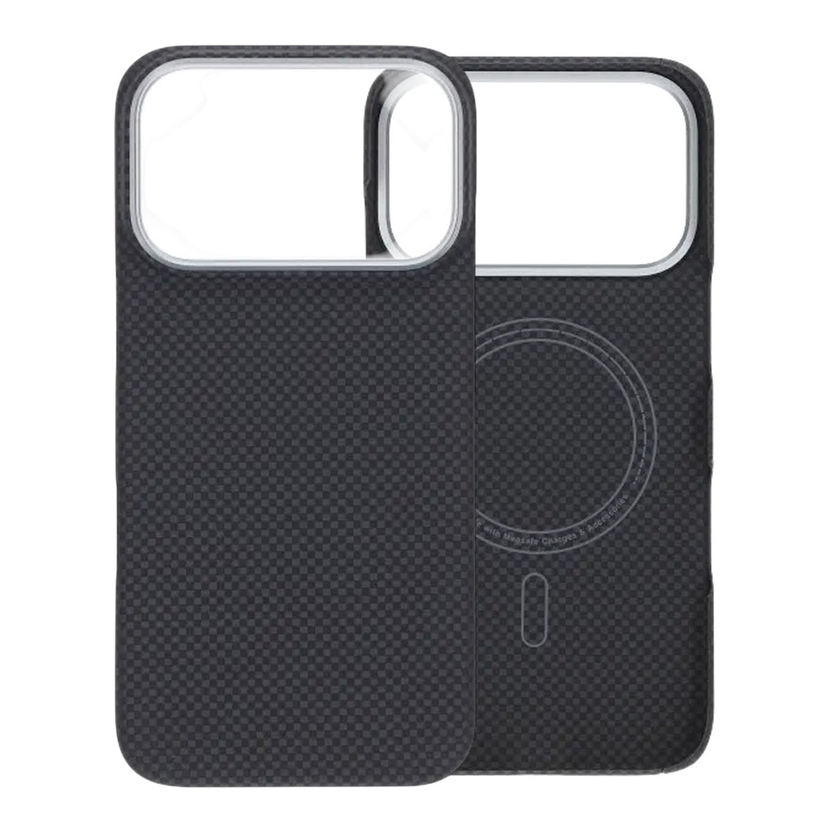 iPhone 17 Pro Cover Kevlar MagSafe Sort med gitter