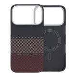 iPhone 17 Pro Cover Kevlar MagSafe Sort Rød
