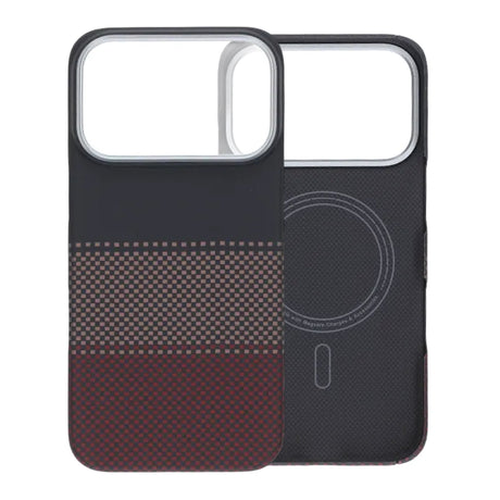 iPhone 17 Pro Cover Kevlar MagSafe Sort Rød