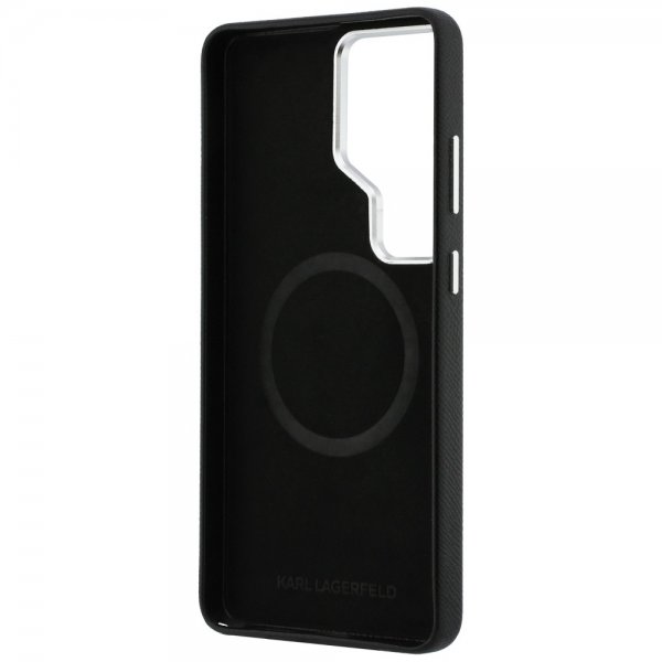 Karl Lagerfeld Samsung Galaxy S26 Ultra Cover Saffiano MagSafe Sort