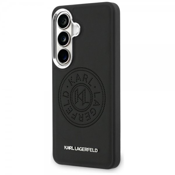 Karl Lagerfeld Samsung Galaxy S26 Plus Cover Perforated Logo MagSafe Sort