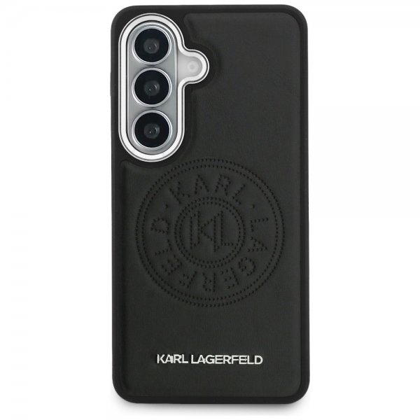 Karl Lagerfeld Samsung Galaxy S26 Plus Cover Perforated Logo MagSafe Sort