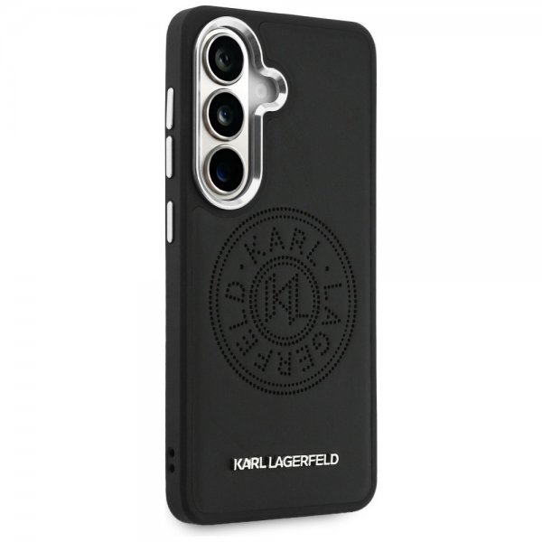Karl Lagerfeld Samsung Galaxy S26 Plus Cover Perforated Logo MagSafe Sort
