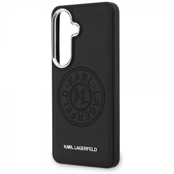 Karl Lagerfeld Samsung Galaxy S26 Plus Cover Perforated Logo MagSafe Sort