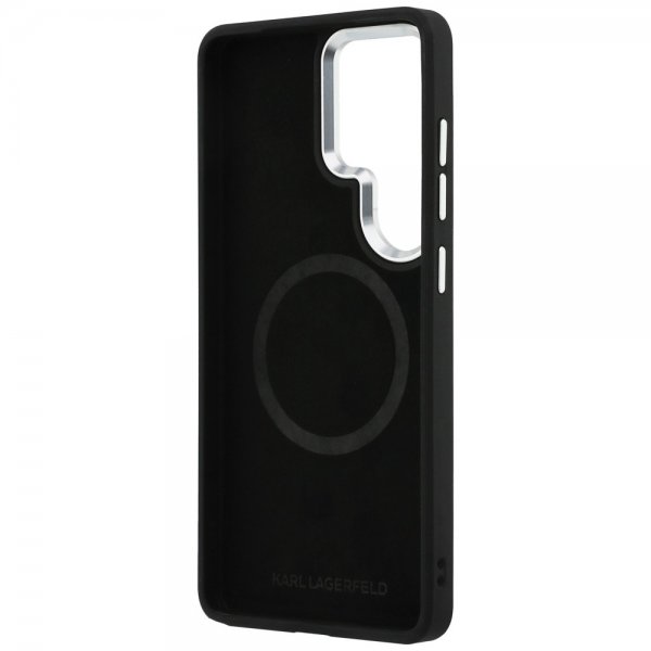Karl Lagerfeld Samsung Galaxy S26 Ultra Cover Perforated Logo MagSafe Sort