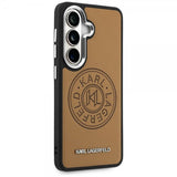 Karl Lagerfeld Samsung Galaxy S26 Plus Cover Perforated Logo MagSafe Brun