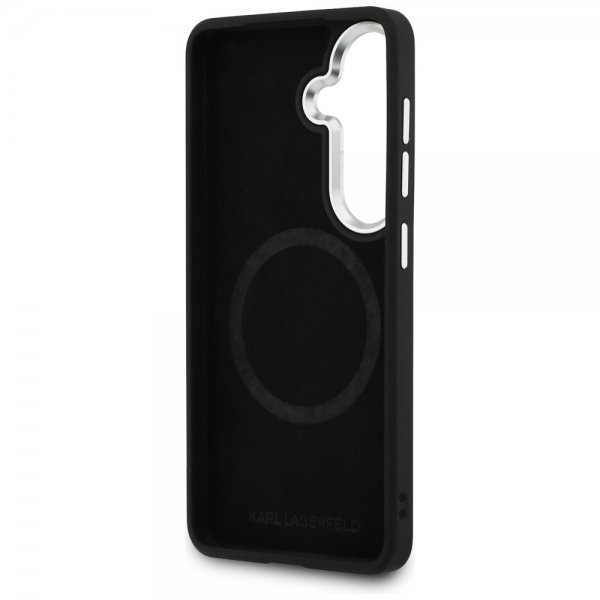 Karl Lagerfeld Samsung Galaxy S26 Plus Cover Perforated Logo MagSafe Brun