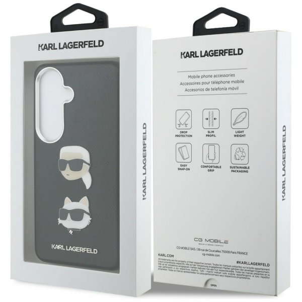 Karl Lagerfeld Samsung Galaxy S26 Cover Saffiano Karl & Choupette Sort