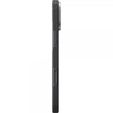 Pitaka iPhone 16 Cover Ultra-Slim Case MagSafe Sort/Grå Twill