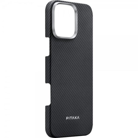 Pitaka iPhone 16 Pro Cover Ultra-Slim Case MagSafe Black/Grey Twill