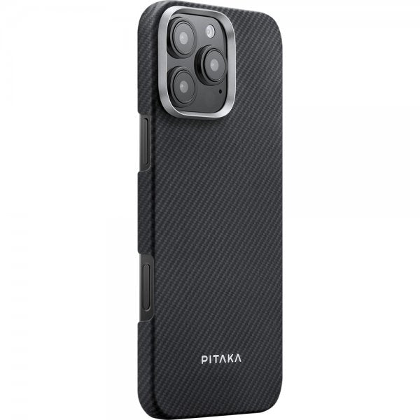 Pitaka iPhone 16 Pro Cover Ultra-Slim Case MagSafe Black/Grey Twill