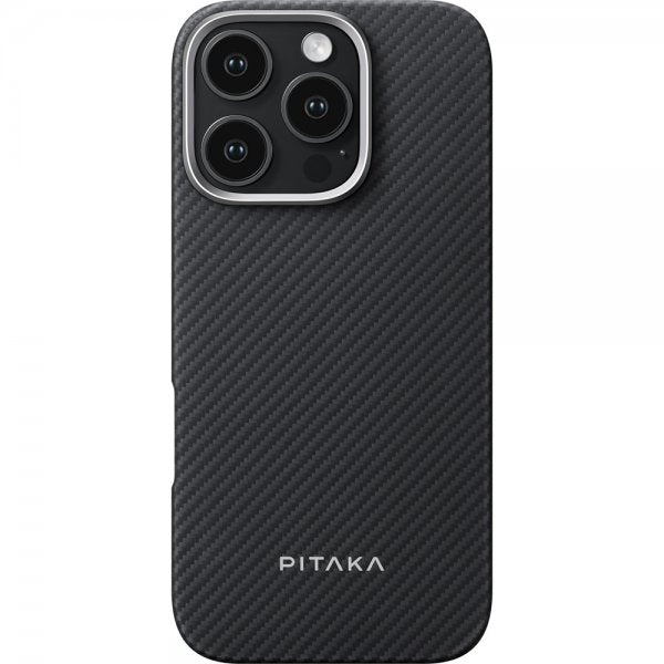 Pitaka iPhone 16 Pro Max Cover Ultra-Slim Case MagSafe Black/Grey Twill