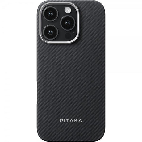 Pitaka iPhone 16 Pro Max Cover Ultra-Slim Case MagSafe Black/Grey Twill