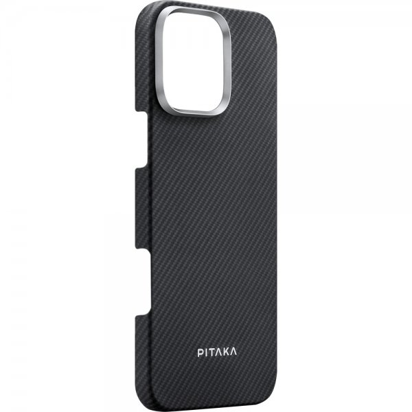Pitaka iPhone 16 Pro Max Cover Ultra-Slim Case MagSafe Black/Grey Twill