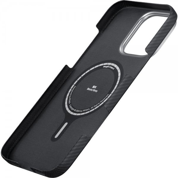 Pitaka iPhone 16 Pro Max Cover Ultra-Slim Case MagSafe Black/Grey Twill
