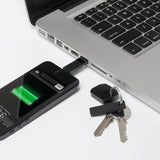 Bluelounge Kii Lightning Oplader Nøglering Sort