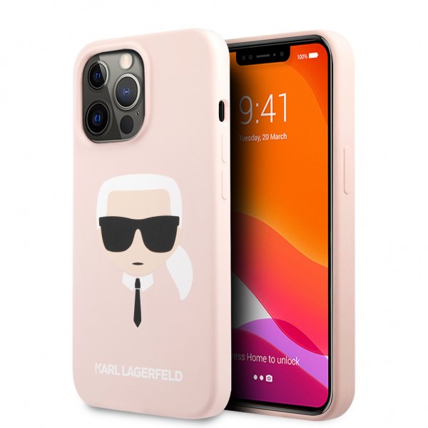 Karl Lagerfeld iPhone 13 Pro Max Cover Flydende Silikone Lyserød