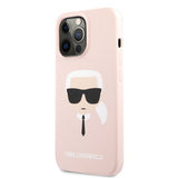 Karl Lagerfeld iPhone 13 Pro Max Cover Flydende Silikone Lyserød