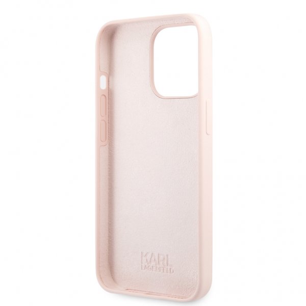 Karl Lagerfeld iPhone 13 Pro Max Cover Flydende Silikone Lyserød