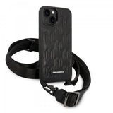 Karl Lagerfeld iPhone 14 Cover Crossbody Strap Sort