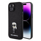 Karl Lagerfeld iPhone 15 Cover Fixed Glitter Sort