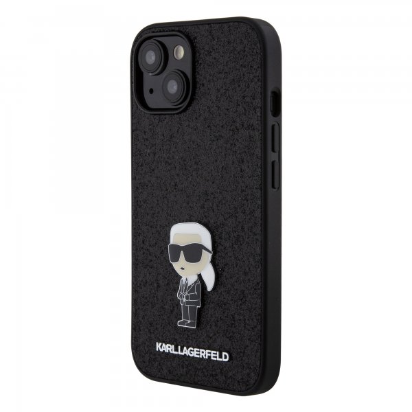 Karl Lagerfeld iPhone 15 Cover Fixed Glitter Sort