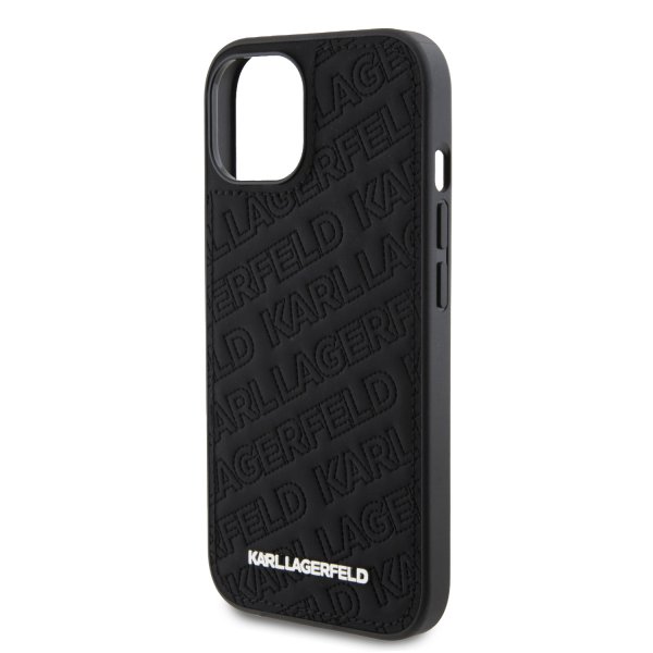 Karl Lagerfeld iPhone 15 Cover Quilted K Pattern Sort