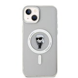 Karl Lagerfeld iPhone 15 Plus Cover Ikonik MagSafe Transparent