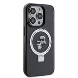 Karl Lagerfeld iPhone 15 Cover Ring Stand MagSafe Sort
