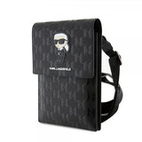 Karl Lagerfeld Wallet Phone Pouch Monogram Ikonik Sort
