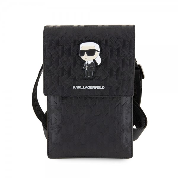 Karl Lagerfeld Wallet Phone Pouch Monogram Ikonik Sort