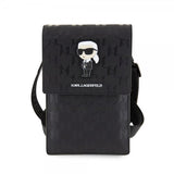 Karl Lagerfeld Wallet Phone Pouch Monogram Ikonik Sort