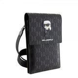 Karl Lagerfeld Wallet Phone Pouch Monogram Ikonik Sort
