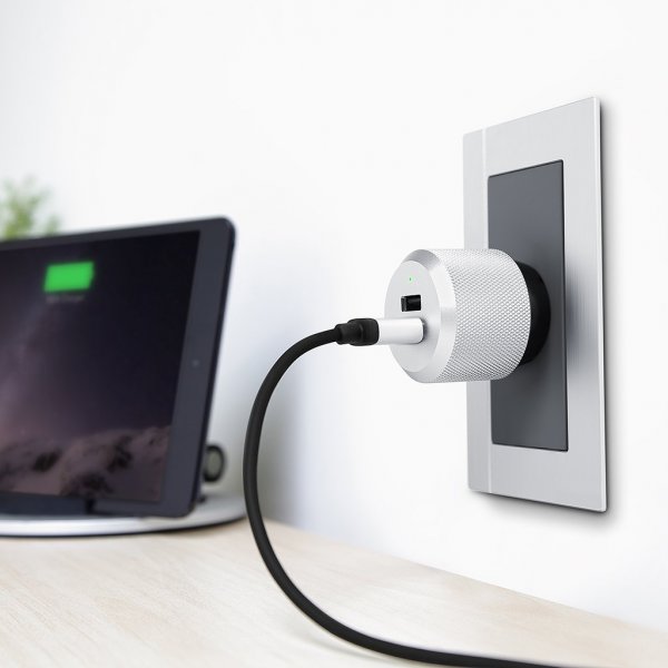 Just Mobile Vægadapter AluPlug 2 stk. USB 2.4A