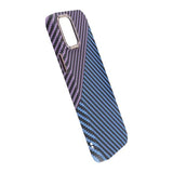 iPhone 13 Pro Cover Kulfiber Mønster Blå Lilla
