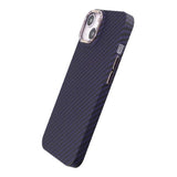 iPhone 14 Cover Kulfibermønster Lilla