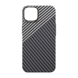 iPhone 14 Plus Cover Kulstofmønster Sort Hvid