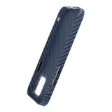 iPhone 14 Pro Cover Kulfibermønster Blå