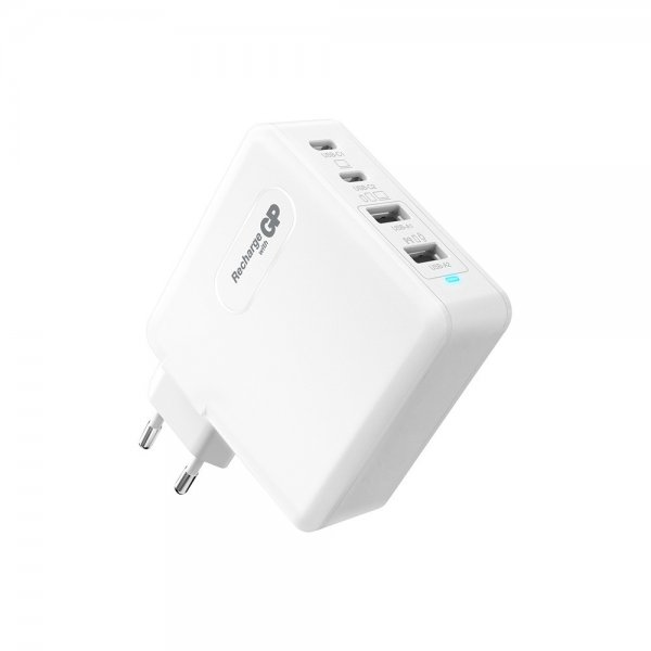 GP Oplader 100W GaN 2xUSB-C + 2xUSB-A