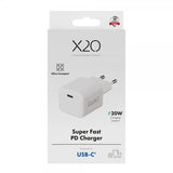 X2O Oplader 20W USB-C GaN Hvid