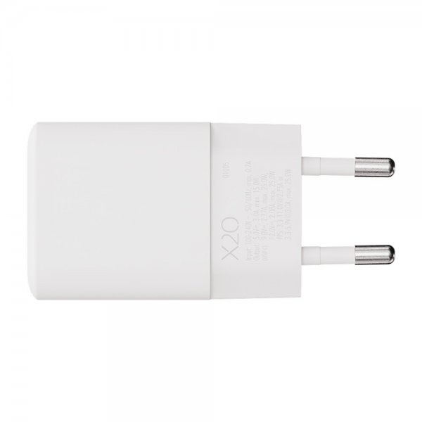 X2O Oplader 25W USB-C GaN Hvid