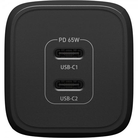Otterbox Oplader Dual Port Wall Charger 65W USB-C GaN Sort