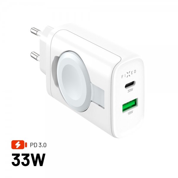 Fixed Oplader GaN 33W Apple Watch/USB-C/USB-A