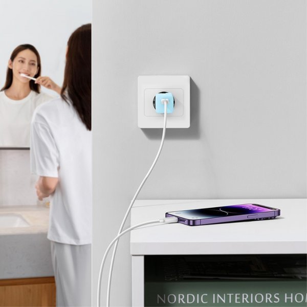 Baseus Oplader GaN5 Fast Charger Mini 30W Blå