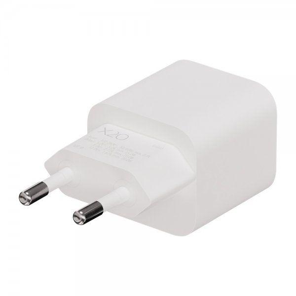 X2O Oplader med Kabel 1.2m 20W USB-C GaN Hvid