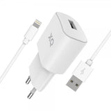 Xqisit Oplader med Lightning-kabel Hvid