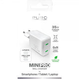 Puro Oplader MiniPro Vægoplader 2xUSB-C 35W