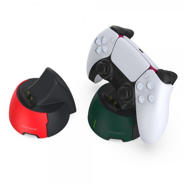 Dobe Opladningsdocke til PlayStation 5 Controller Rød